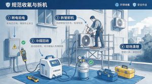 全品类空调回收完整流程（家用挂机 / 柜机、天花机、多联机中央空调、冷水机组区分说明）